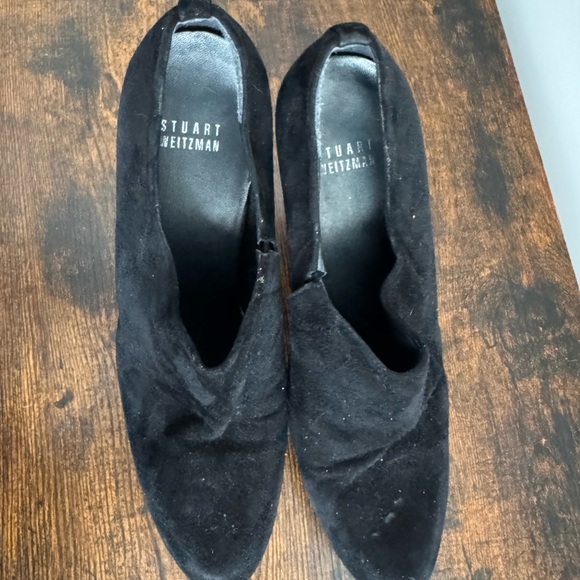Stuart Weitzman Black Suede Heels Size 8 1/2 - Picture 3 of 6